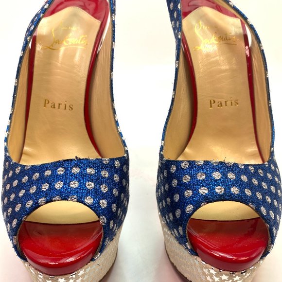 🌷❤️‍🔥SPRING SALE 🔥 FINAL PRICE🌷💥Christian Louboutin Lady Peep 150 Sling 36 - Picture 3 of 9